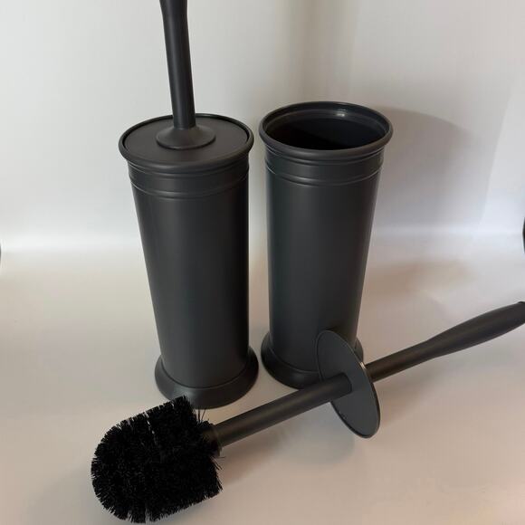 Toilet Brush Holders Toilet Scrubber and Covered Holder Deep Cleaning Box of 2 - Picture 4 of 6